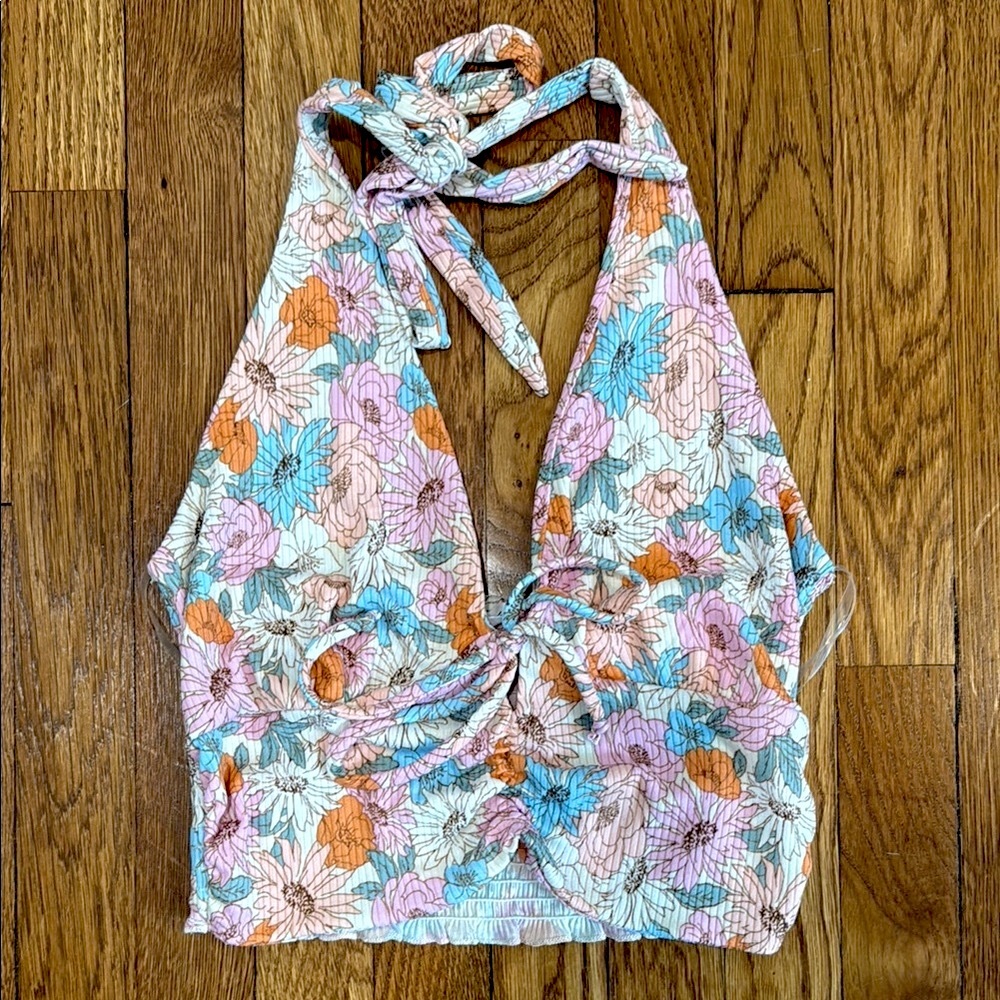 Floral Halter Neck Top